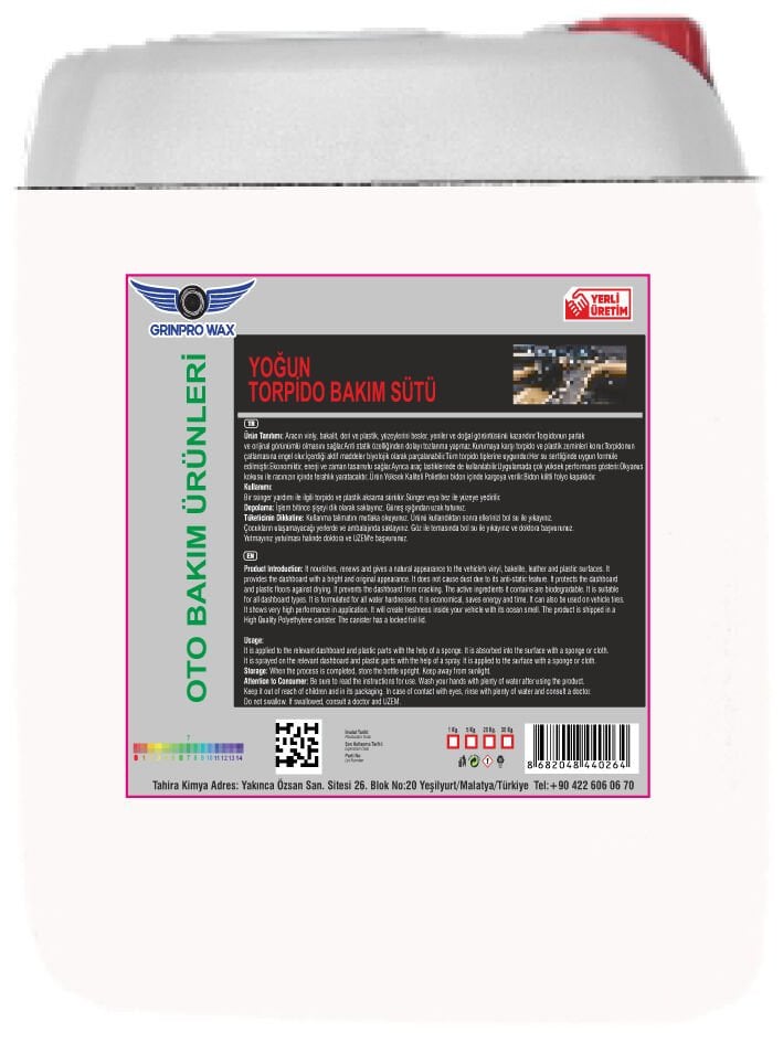 YOĞUN TORPIDO BAKIM SÜTÜ (MAT) 5 Lt